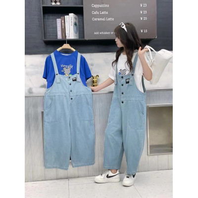 set girls overalls romper button - CFU0606242430SP21A